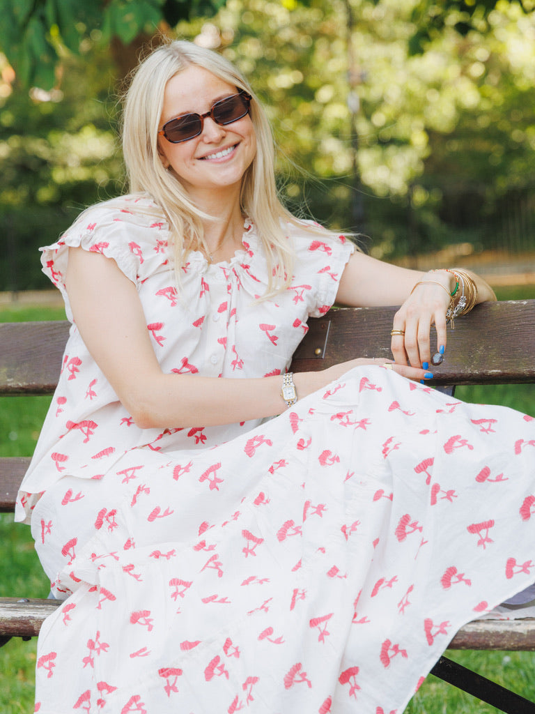 The Tilly Maxi Skirt - Red & White