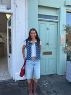 Indigo Flower Waistcoat