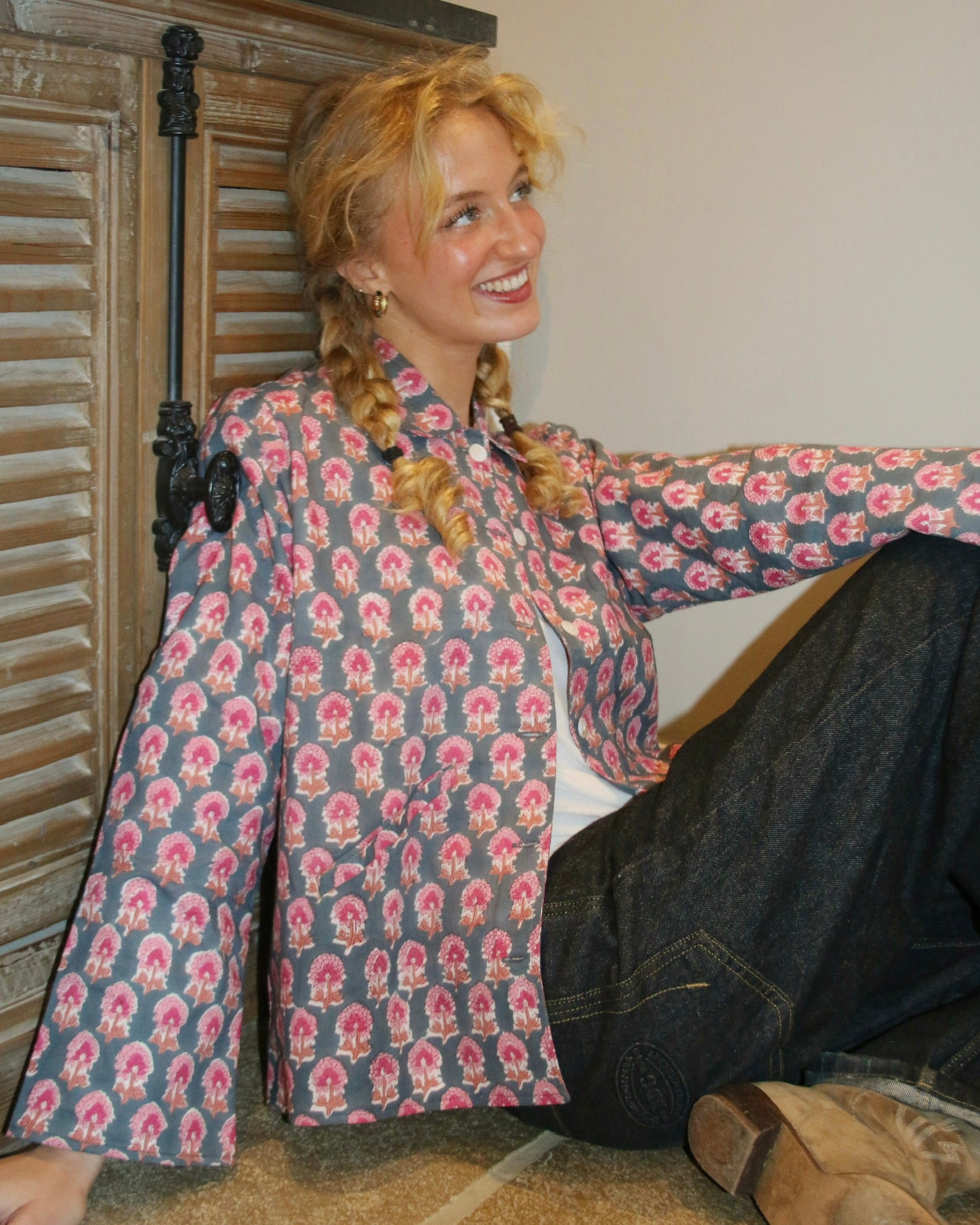 The Isla Jacket - Pink & Blue