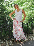 The Tilly Maxi Skirt - Red & White