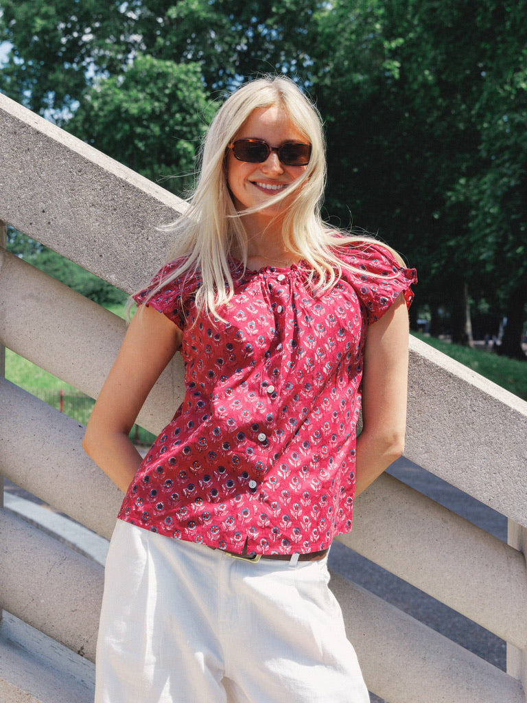 The Tilly Top - Raspberry