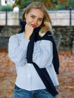 The Delilah Shirt - Blue Pinstripe