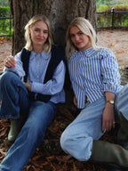 The Delilah Shirt - Blue Pinstripe