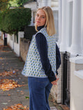 Green Flower Quilted Waistcoat