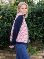 Pink Flower Quilted Waistcoat