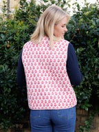 Pink Flower Quilted Waistcoat