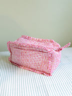 Quilted Washbag - Red Star