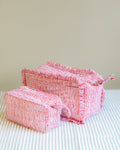 Quilted Washbag - Red Star
