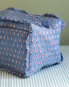 Quilted Washbag - Blue Chilli