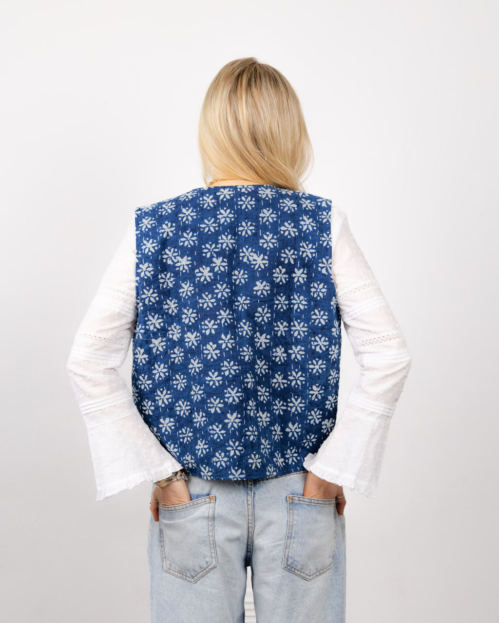 Indigo Flower Waistcoat