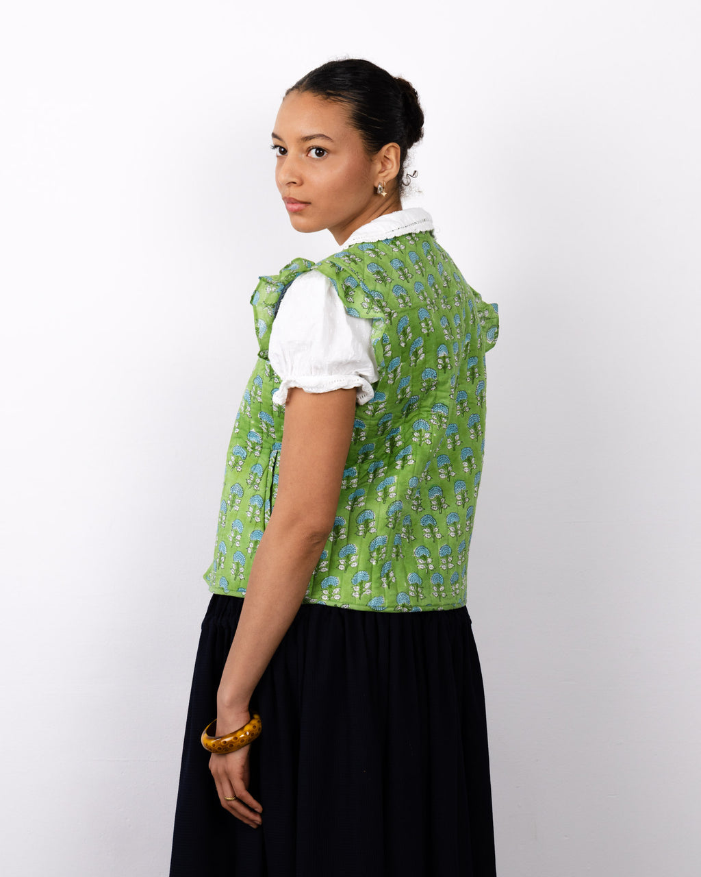 Cesca Quilted Waistcoat - Green