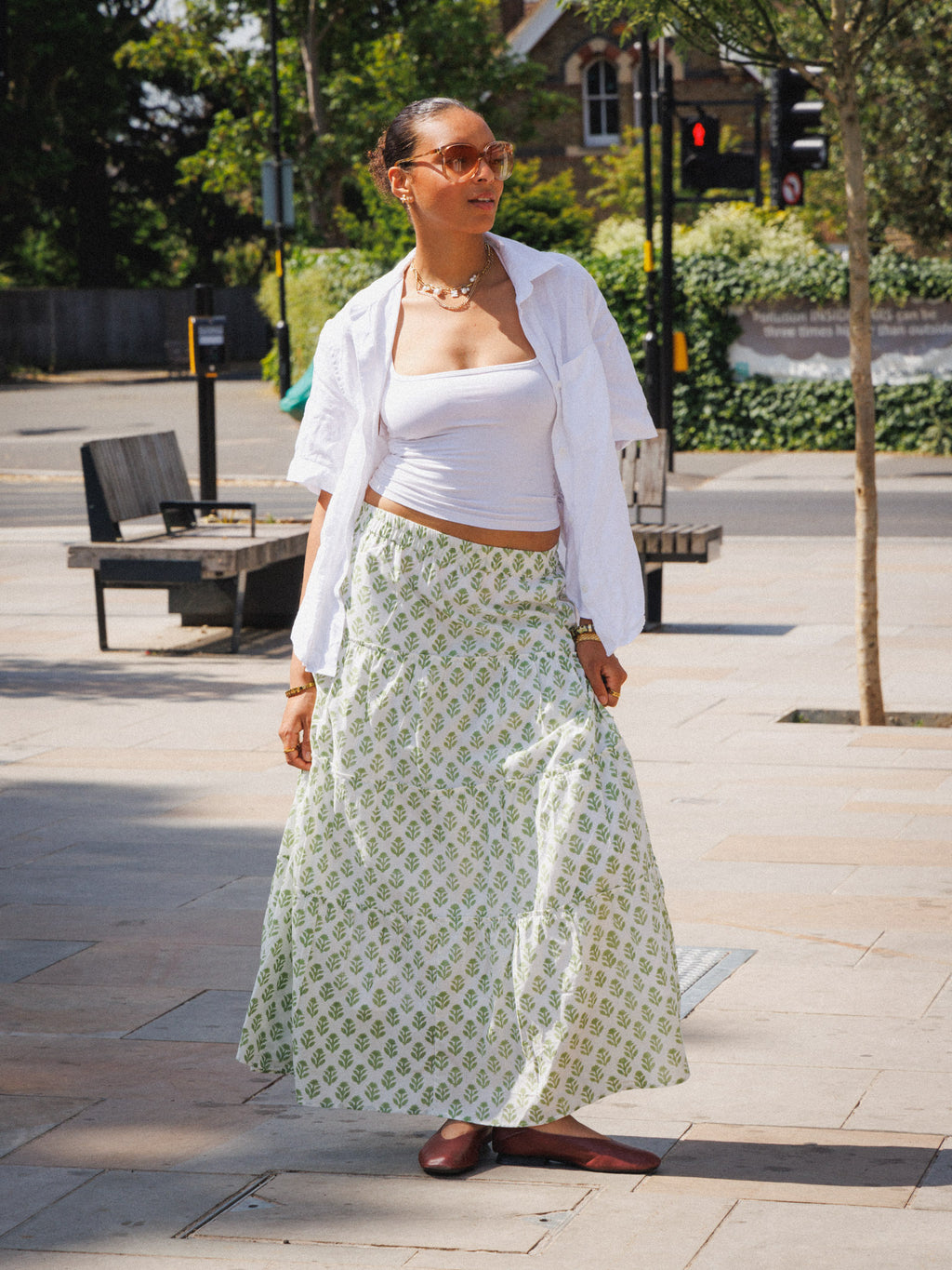 The Tilly Maxi Skirt - Green