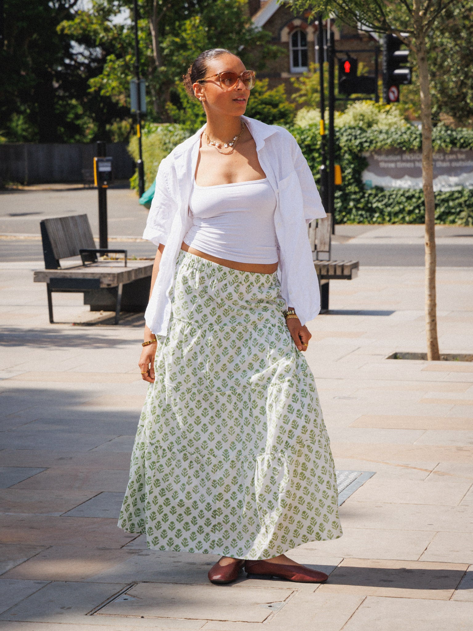 The Tilly Maxi Skirt - Green