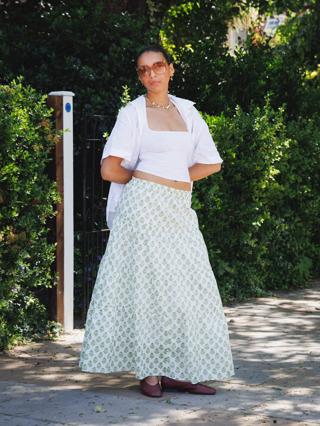 The Tilly Maxi Skirt - Green