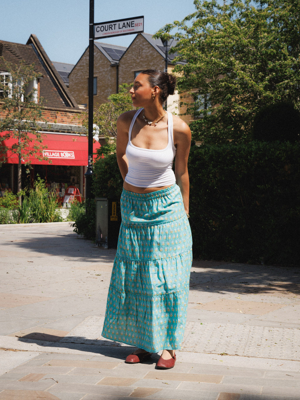 The Tilly Maxi Skirt - Aqua
