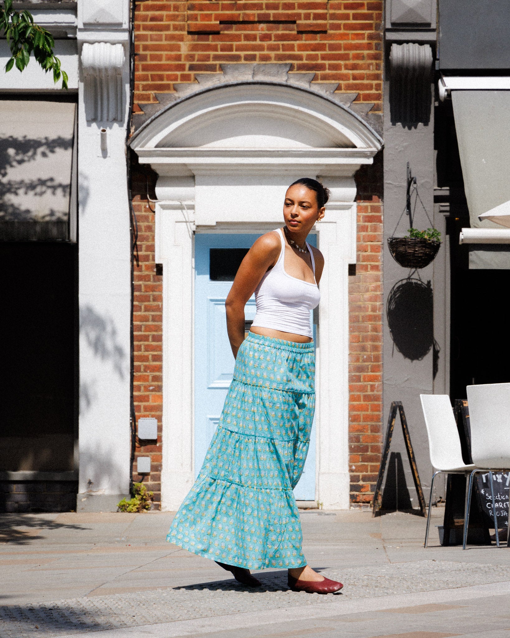 The Tilly Maxi Skirt - Aqua
