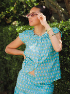 The Tilly Top - Aqua