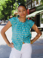 The Tilly Top - Aqua