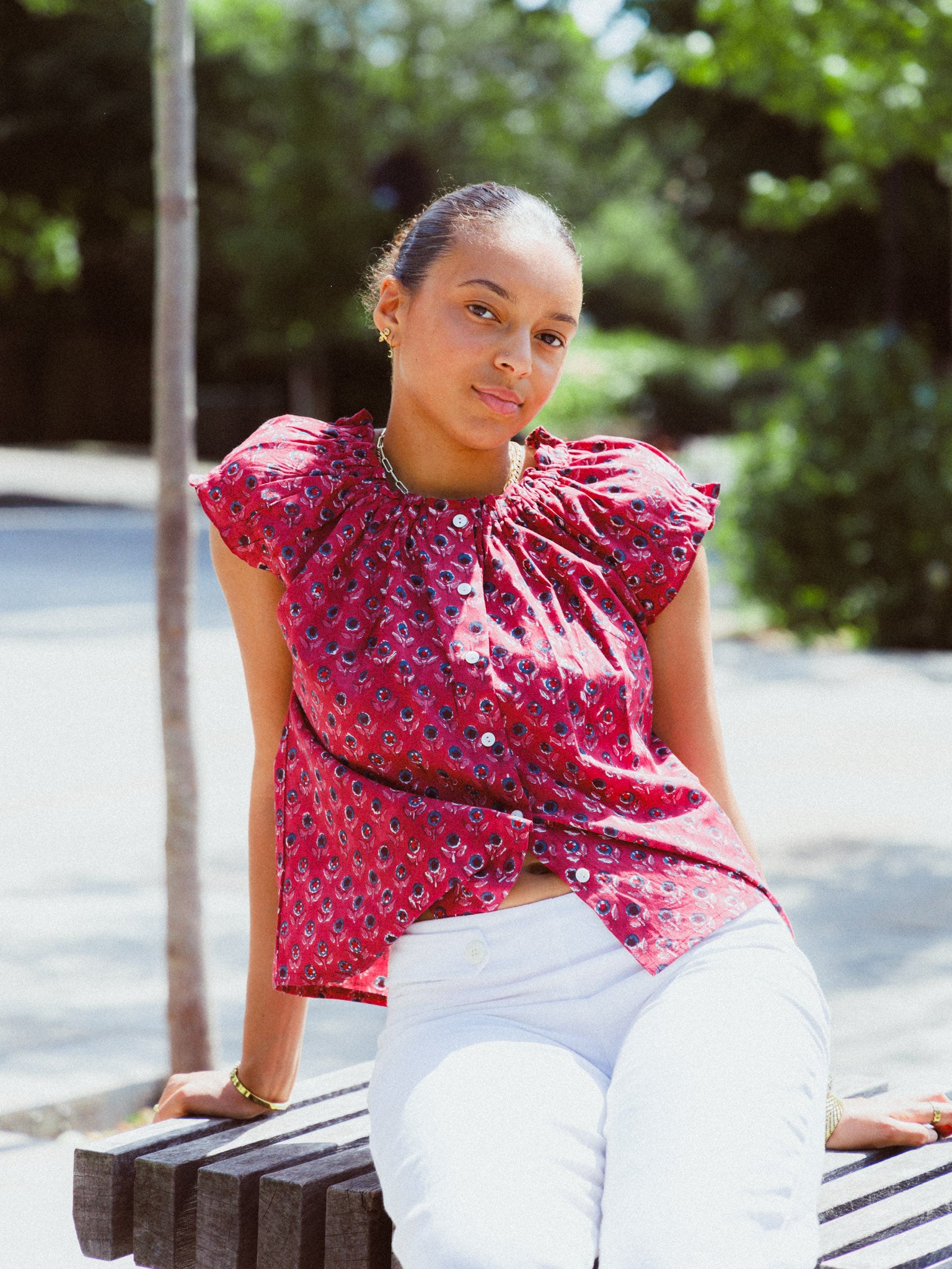 The Tilly Top - Raspberry