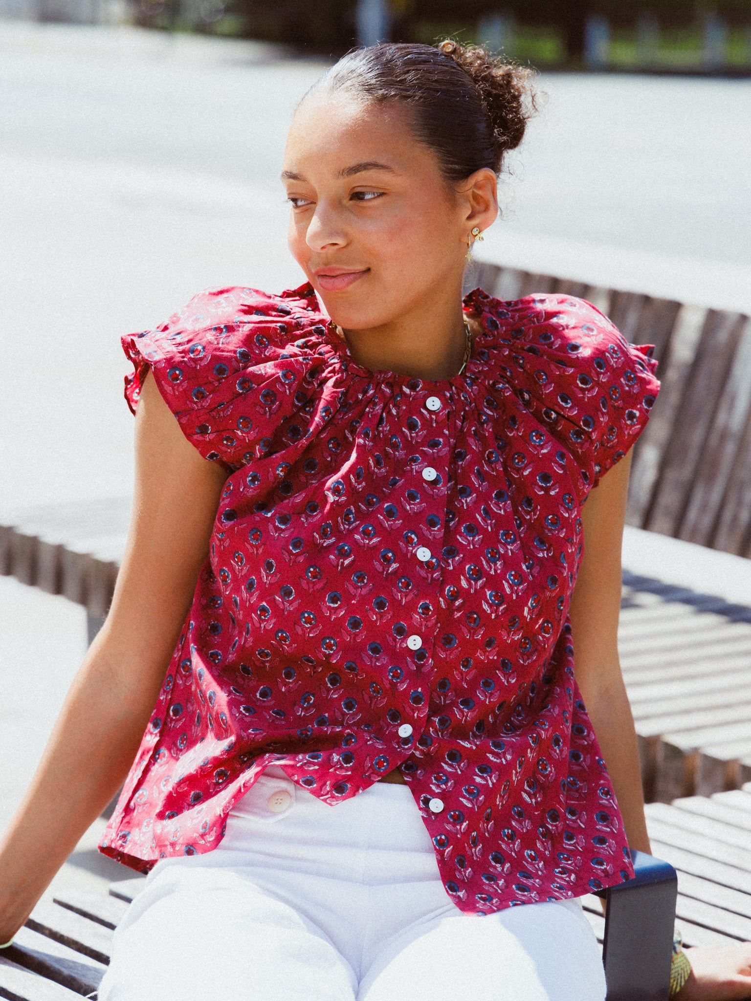 The Tilly Top - Raspberry