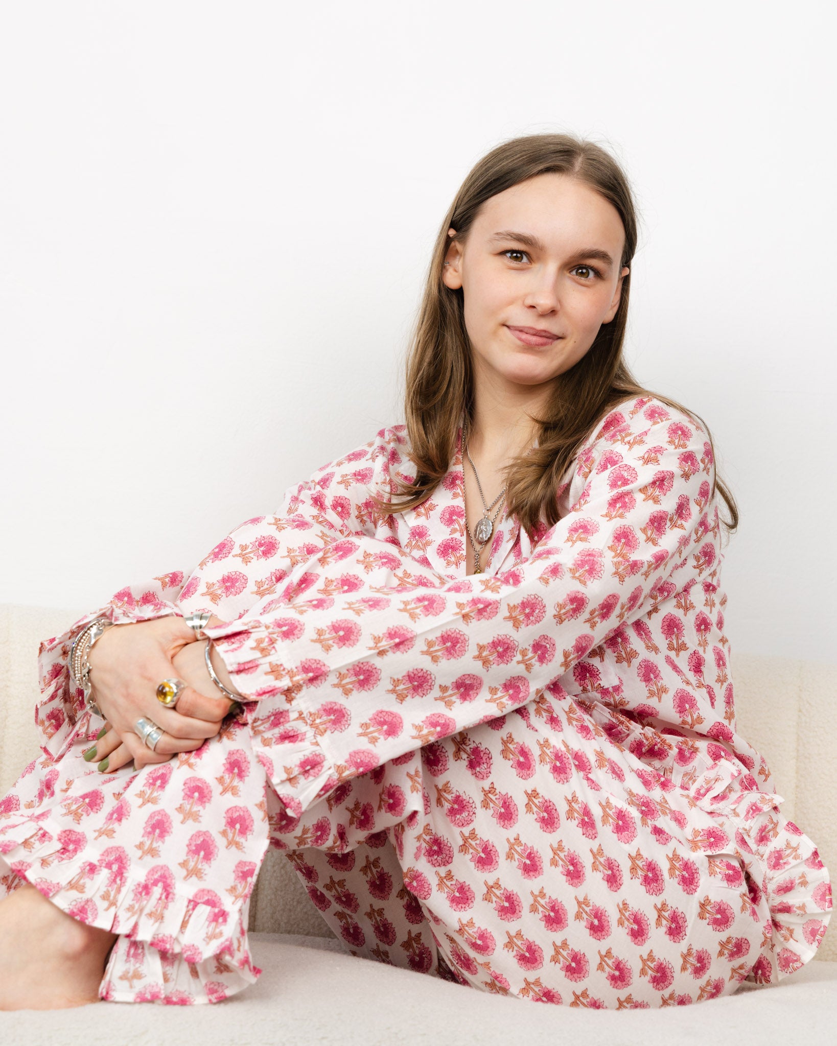 The Bella Pyjama Long Sleeve Bottoms - Pink