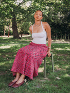 The Tilly Maxi Skirt - Raspberry