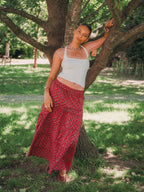 The Tilly Maxi Skirt - Raspberry