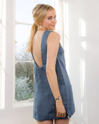 The Maud Dress - Petrol Blue