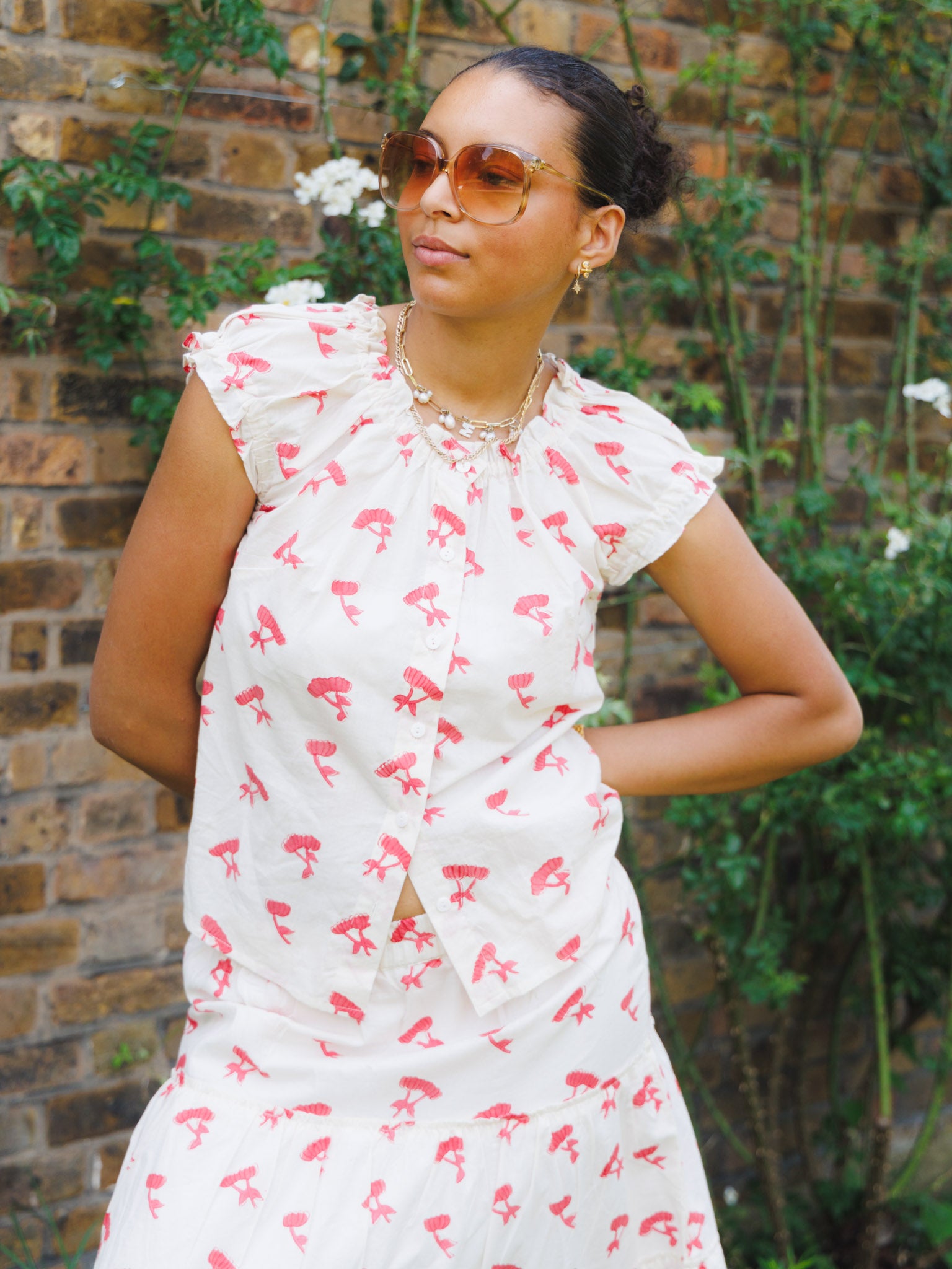 The Tilly Top - Red & White