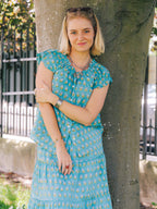 The Tilly Top - Aqua