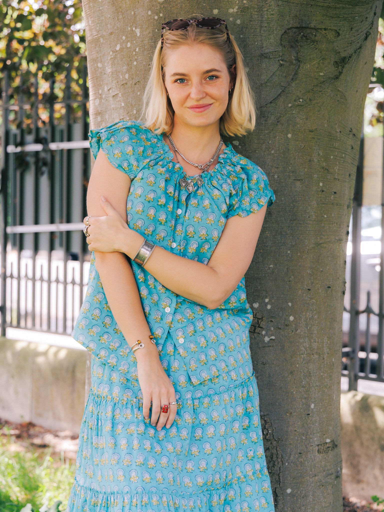 The Tilly Top - Aqua