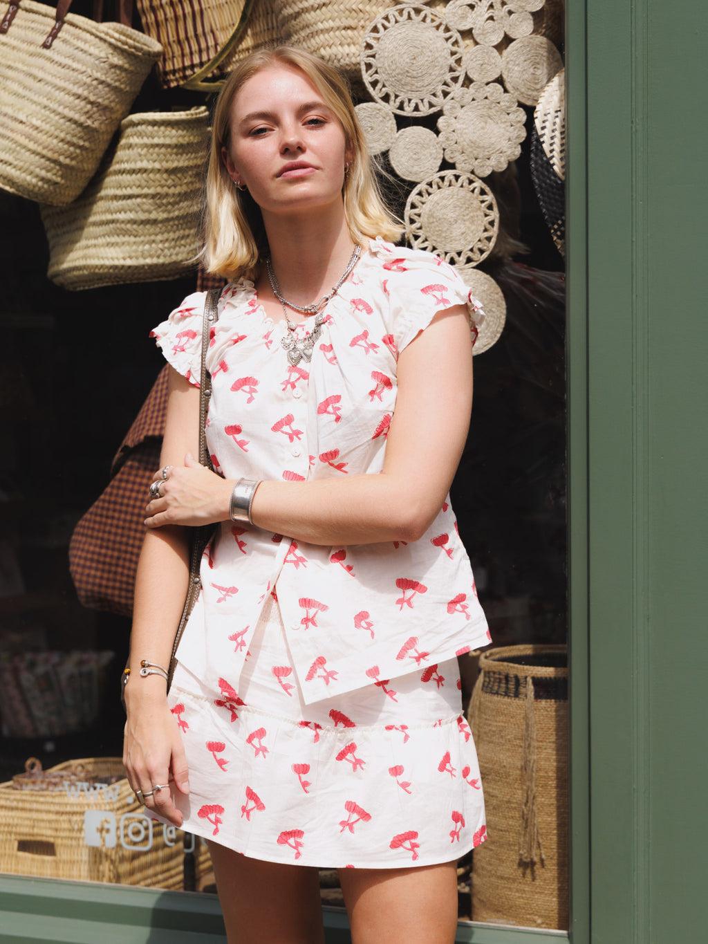 The Tilly Top - Red & White
