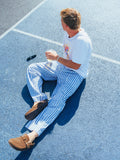 Handloom Trousers - Blue Stripe