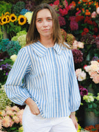 The Claire Shirt - Blue Stripe
