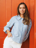 The Claire Shirt - Blue Stripe