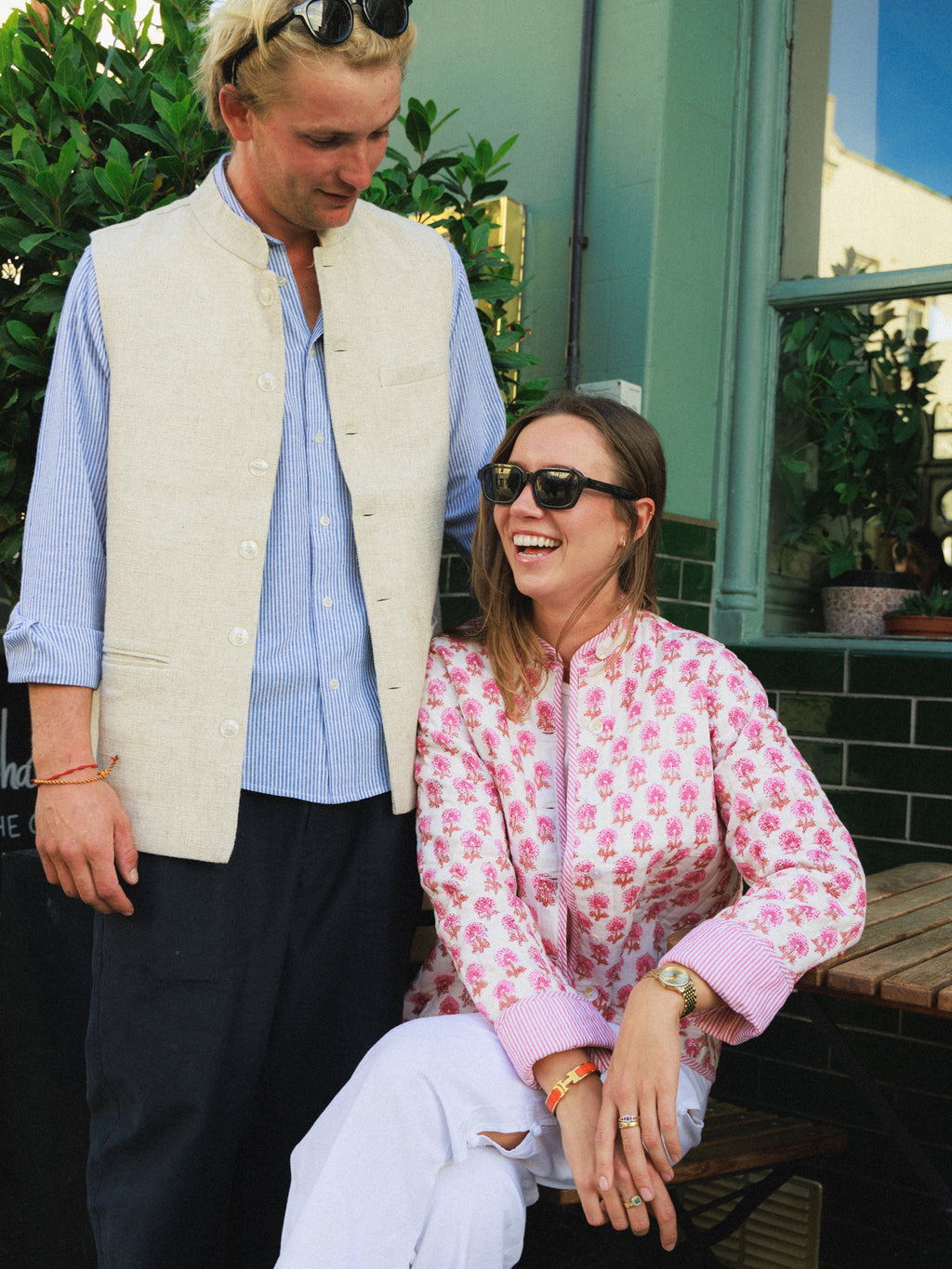 Nehru Gilet - Sand