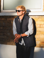 Nehru Gilet - Navy