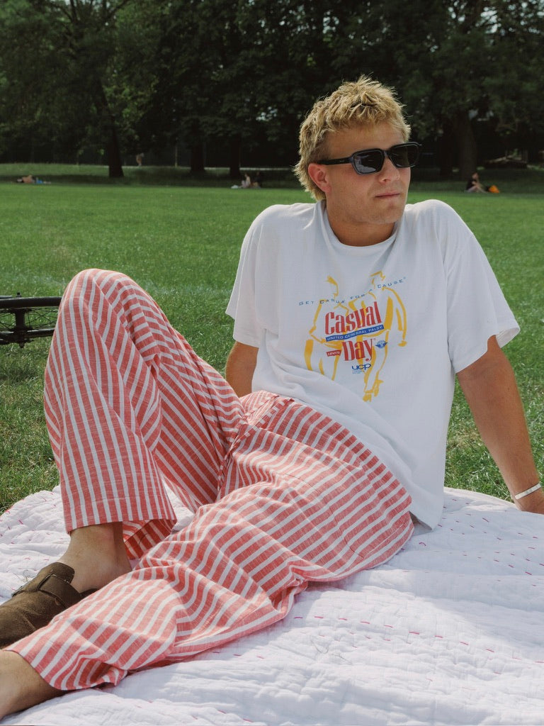 Handloom Trousers - Red Stripe