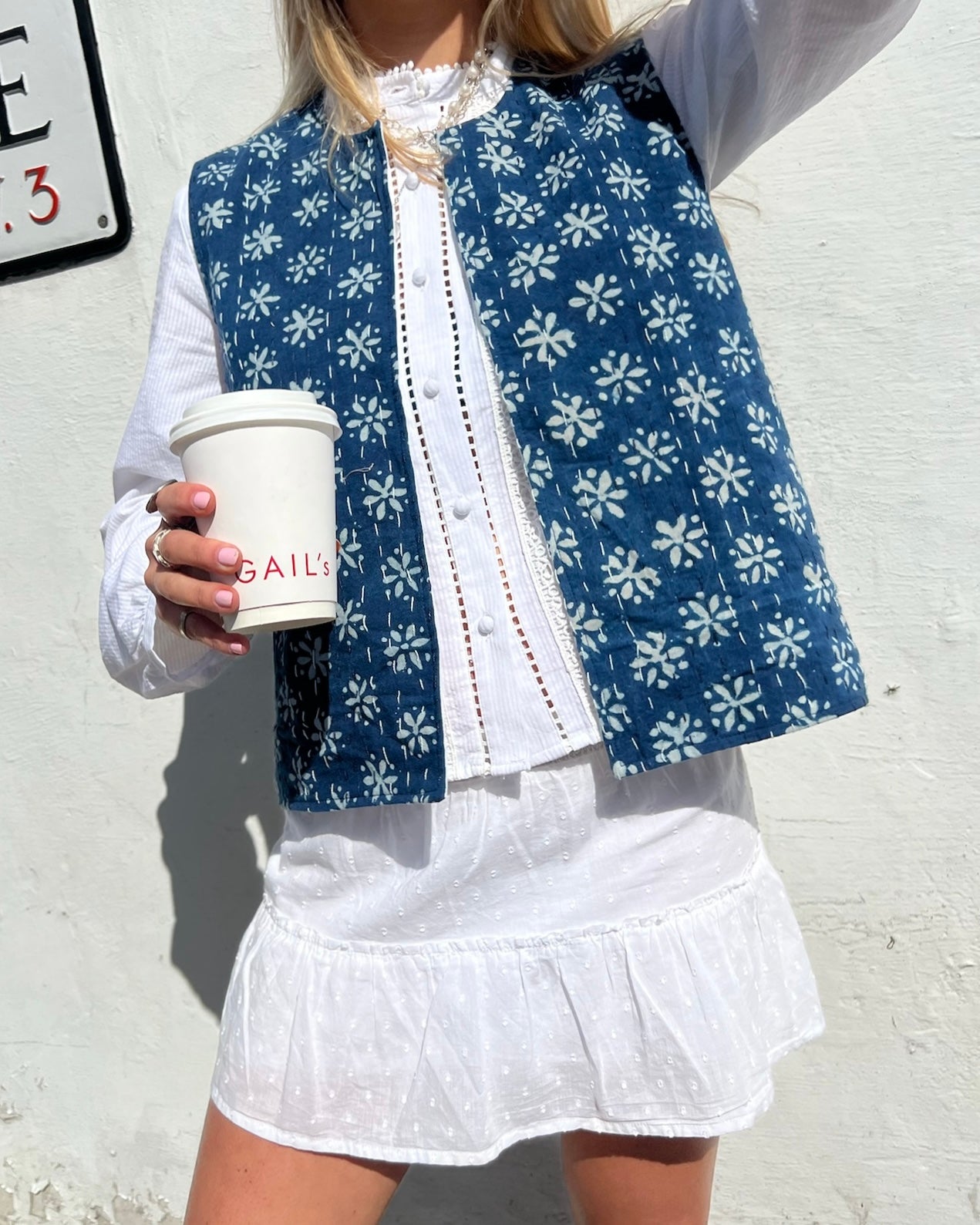 Indigo Flower Waistcoat