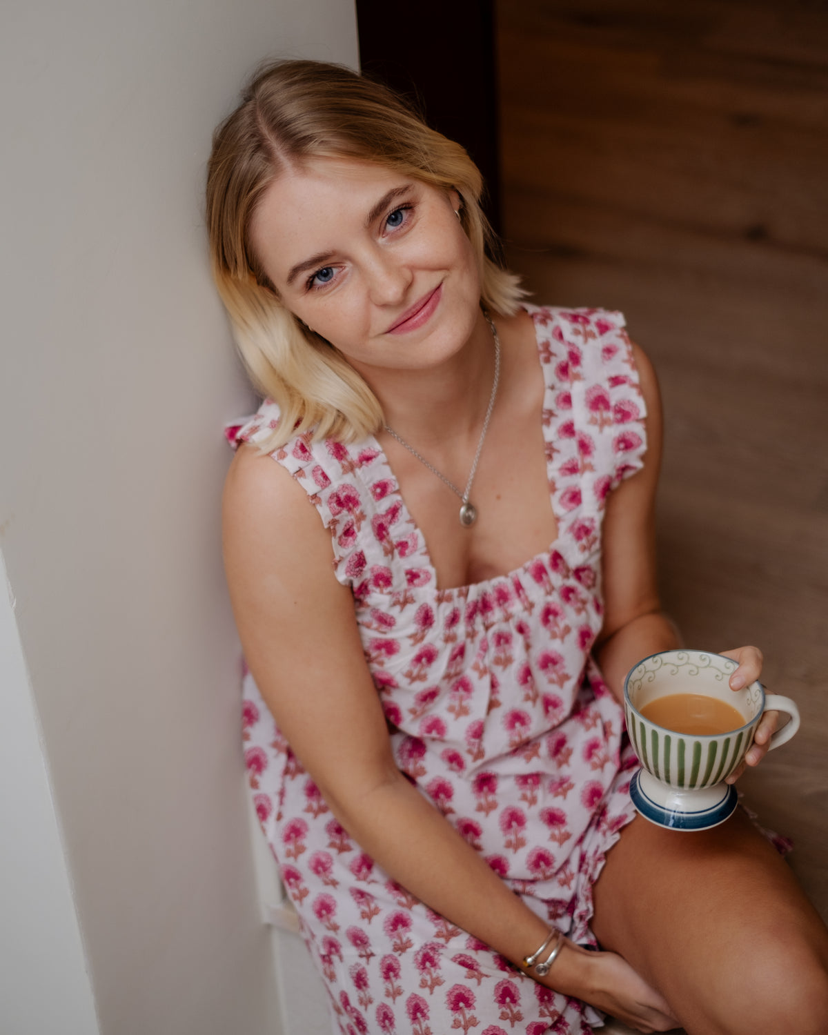 The Bella Pyjama Sleeveless Top - Pink