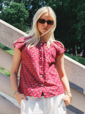 The Tilly Top - Raspberry