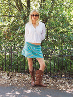 The Tilly Mini Skirt - Aqua