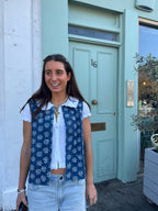 Indigo Flower Waistcoat