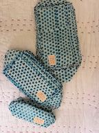 Quilted Washbag - Blue Star