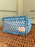 Quilted Washbag - Blue Star