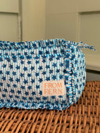 Quilted Washbag - Blue Star