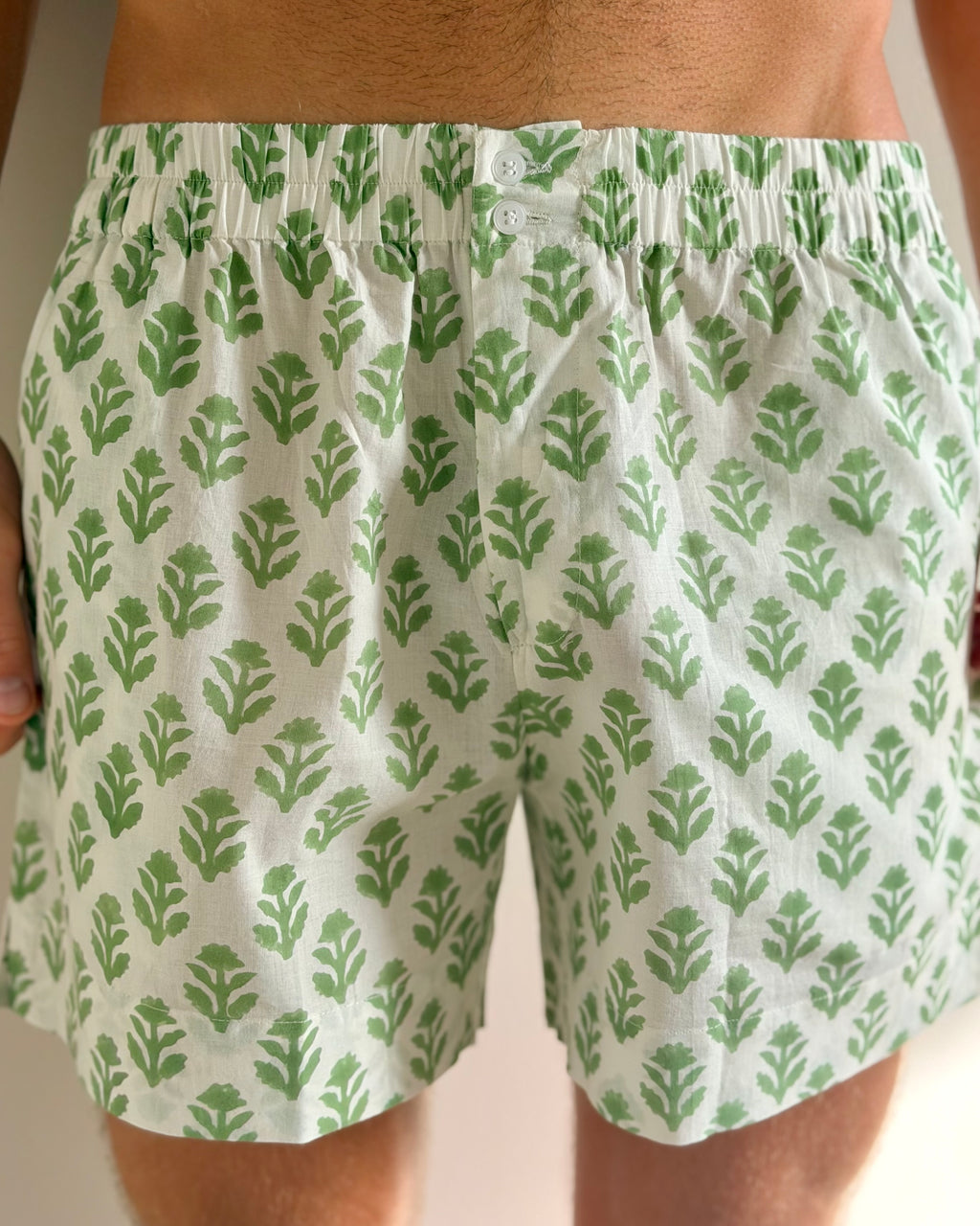 Boxer Shorts - Green and White